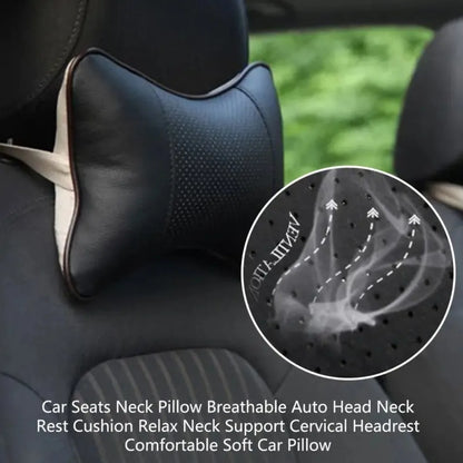 Car Seat Headrest Pillow - Auto Safety Cushion With Breathable Mesh Neck Rest Pad - ZOOMNSTORE