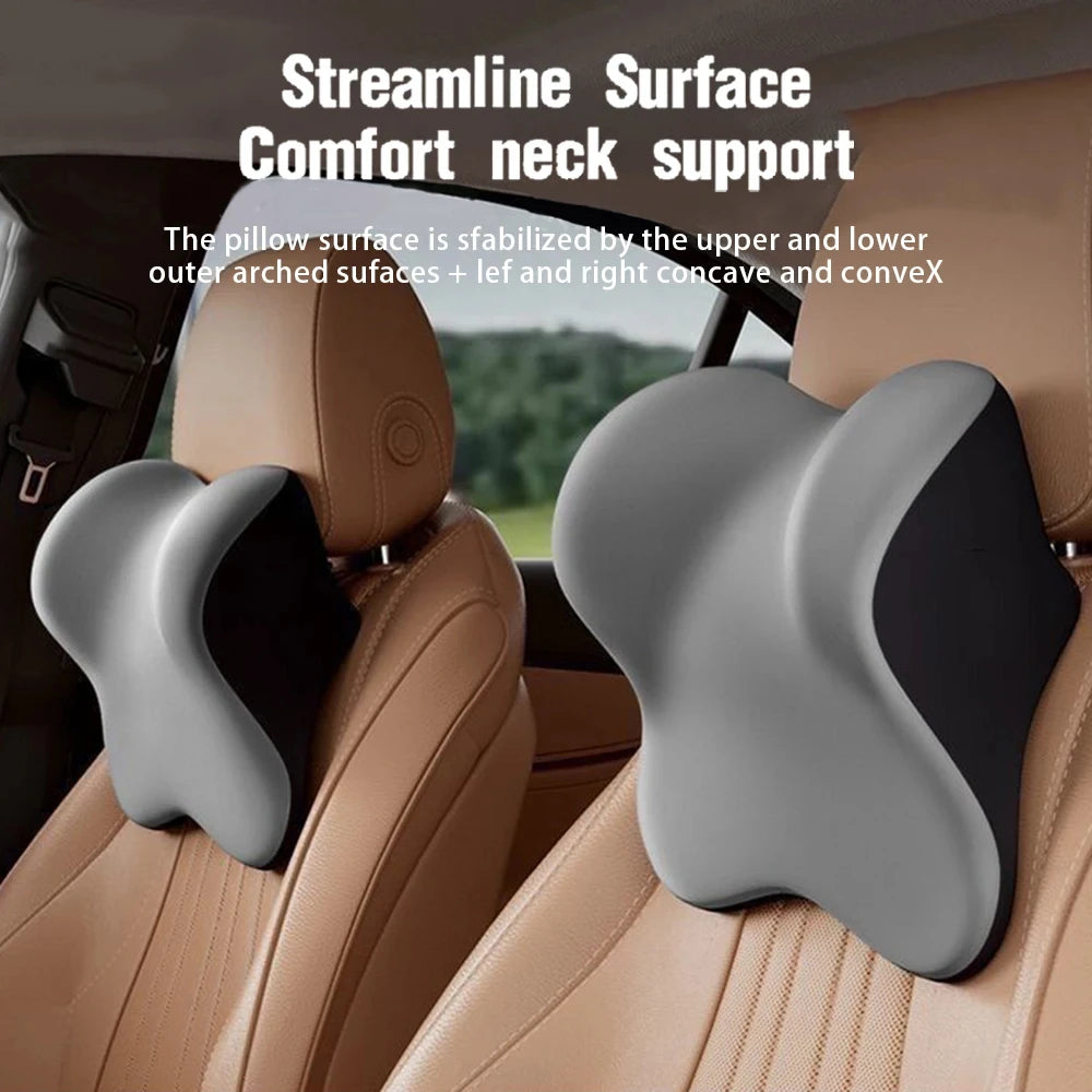 Car Seat Lumbar Support Memory Foam Pillow - Ergonomic Neck & Waist Cushion - ZOOMNSTORE