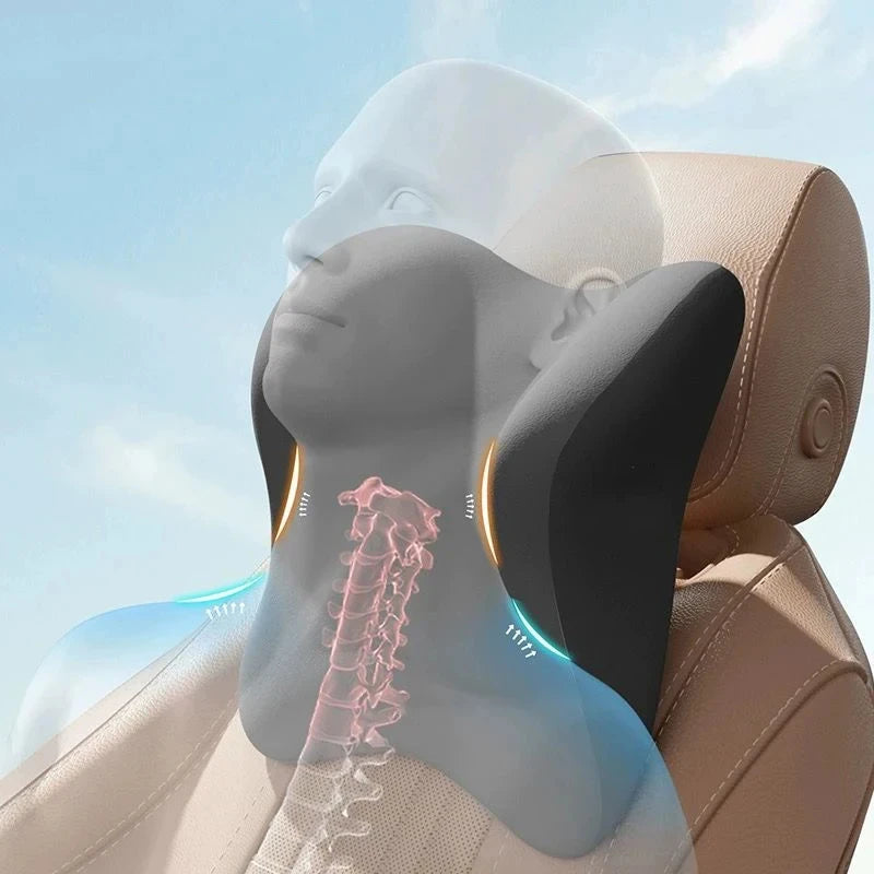 Car Seat Lumbar Support Memory Foam Pillow - Ergonomic Neck & Waist Cushion - ZOOMNSTORE