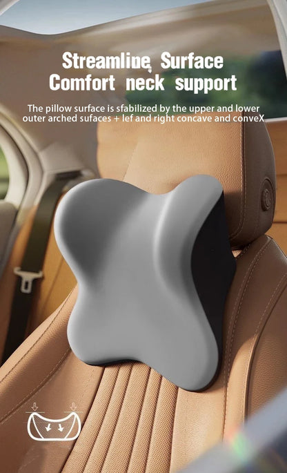 Car Seat Lumbar Support Memory Foam Pillow - Ergonomic Neck & Waist Cushion - ZOOMNSTORE