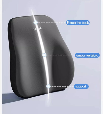 Car Seat Lumbar Support Memory Foam Pillow - Ergonomic Neck & Waist Cushion - ZOOMNSTORE