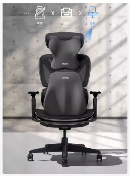 Car Seat Lumbar Support Memory Foam Pillow - Ergonomic Neck & Waist Cushion - ZOOMNSTORE