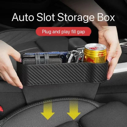 Car Seat Organizer - ABS Storage Box with Seat Gap Filler & Phone Holder Pocket - ZOOMNSTORE