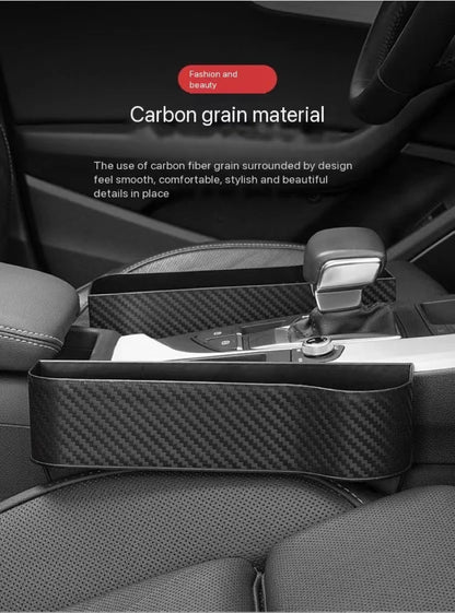 Car Seat Organizer - ABS Storage Box with Seat Gap Filler & Phone Holder Pocket - ZOOMNSTORE