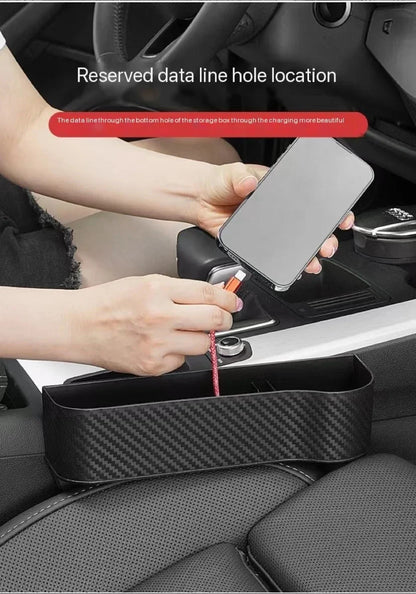 Car Seat Organizer - ABS Storage Box with Seat Gap Filler & Phone Holder Pocket - ZOOMNSTORE