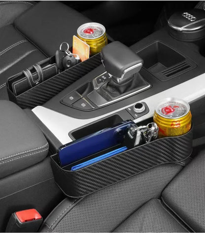 Car Seat Organizer - ABS Storage Box with Seat Gap Filler & Phone Holder Pocket - ZOOMNSTORE