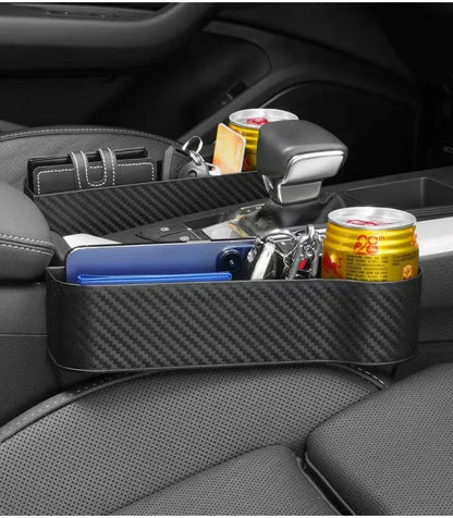 Car Seat Organizer - ABS Storage Box with Seat Gap Filler & Phone Holder Pocket - ZOOMNSTORE