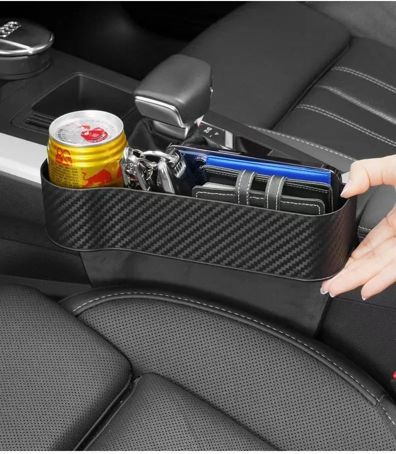 Car Seat Organizer - ABS Storage Box with Seat Gap Filler & Phone Holder Pocket - ZOOMNSTORE