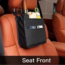 Car Seat Organizer PU Leather Storage Bag - Multi Pocket Waterproof Tissue Holder - ZOOMNSTORE