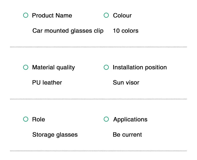 Car Sun Visor Clip - Magnetic Eyeglass Holder Leather Glasses Case For Car - ZOOMNSTORE