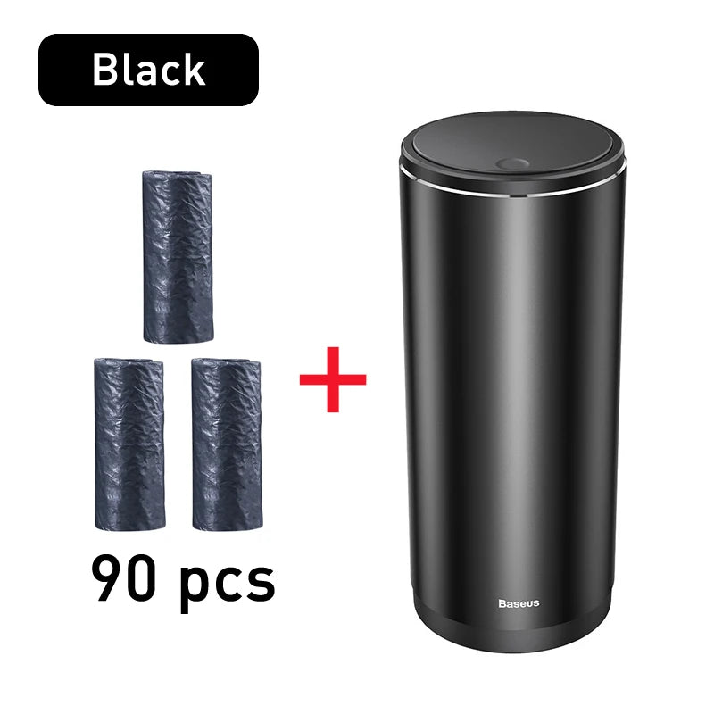 Car Trash Bin - Compact Auto Garbage Can With Rolling Cover Dustbin 500ml - ZOOMNSTORE