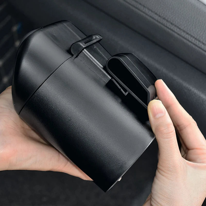 Car Trash Bin Diamond Bowknot Hanging Vehicle Garbage Can Pressing Type Storage - ZOOMNSTORE