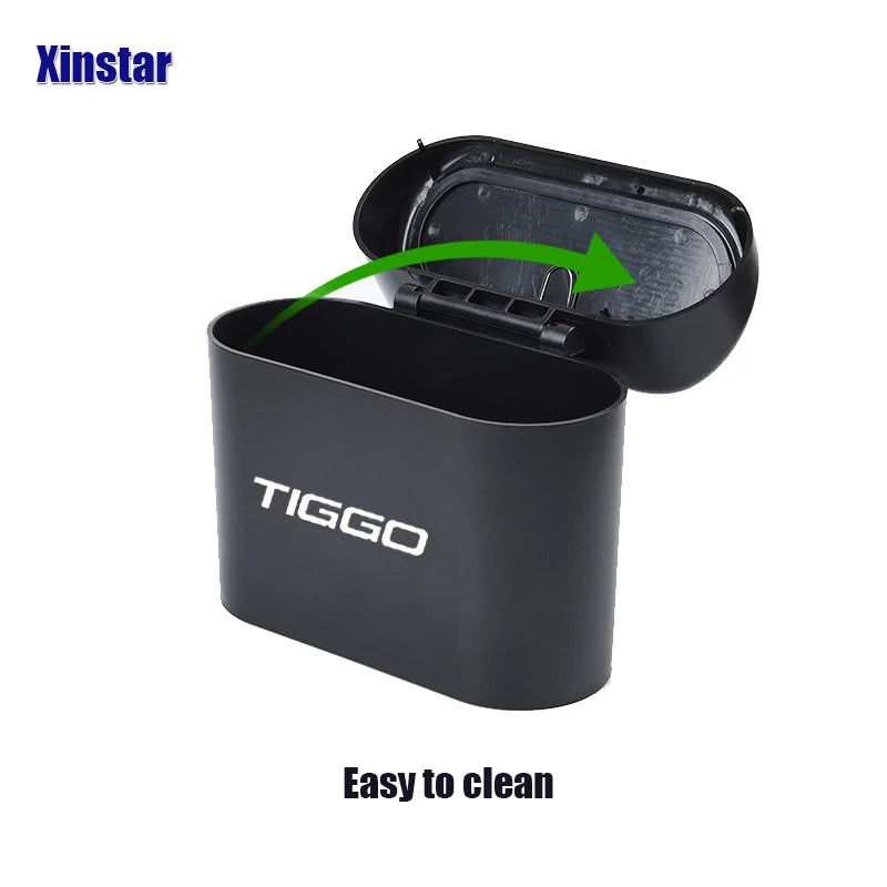 Car Trash Bin - Plastic Waste Container For Chery Tiggo | ABS Round Shape Organizer - ZOOMNSTORE