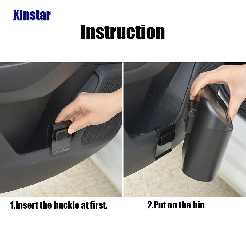 Car Trash Bin - Plastic Waste Container For Chery Tiggo | ABS Round Shape Organizer - ZOOMNSTORE