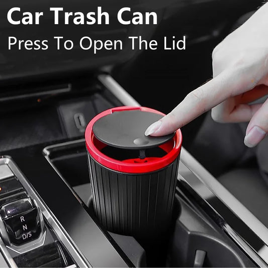 Car Trash Bin - Universal Auto Garbage Can with Lid | Portable Car Waste Bin Organizer - ZOOMNSTORE