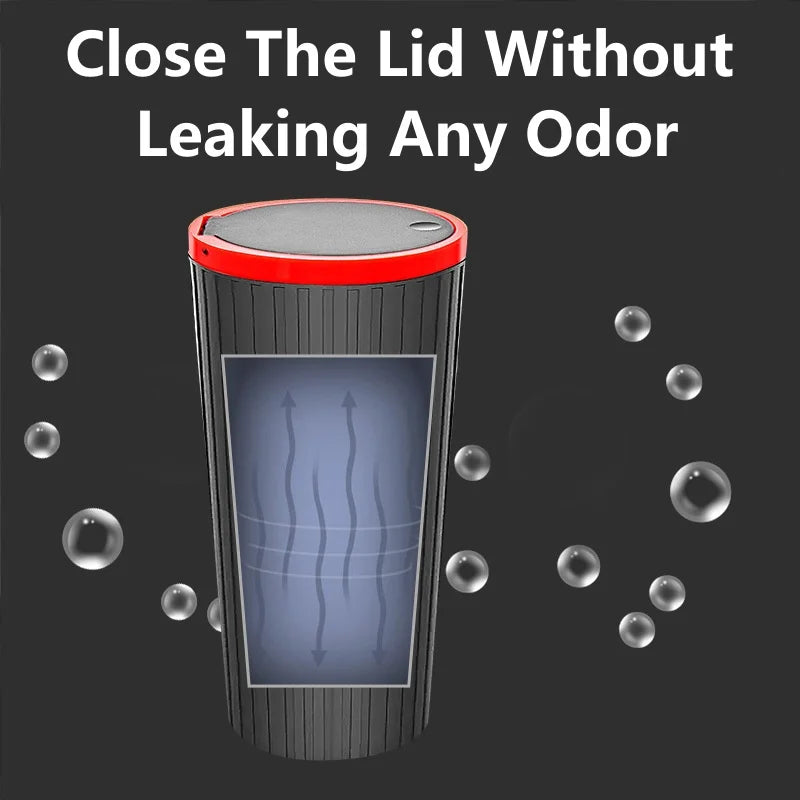 Car Trash Bin - Universal Auto Garbage Can with Lid | Portable Car Waste Bin Organizer - ZOOMNSTORE