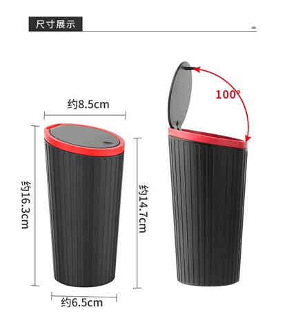 Car Trash Bin - Universal Auto Garbage Can with Lid | Portable Car Waste Bin Organizer - ZOOMNSTORE