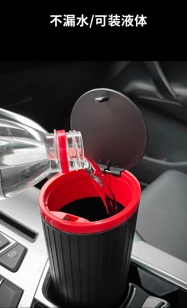 Car Trash Bin - Universal Auto Garbage Can with Lid | Portable Car Waste Bin Organizer - ZOOMNSTORE