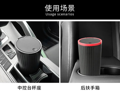 Car Trash Bin - Universal Auto Garbage Can with Lid | Portable Car Waste Bin Organizer - ZOOMNSTORE