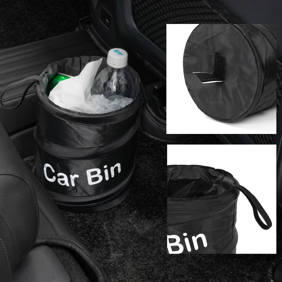 Car Trash Can - Collapsible Oxford Cloth Portable Garbage Bag | Leak Proof Travel Bin - ZOOMNSTORE
