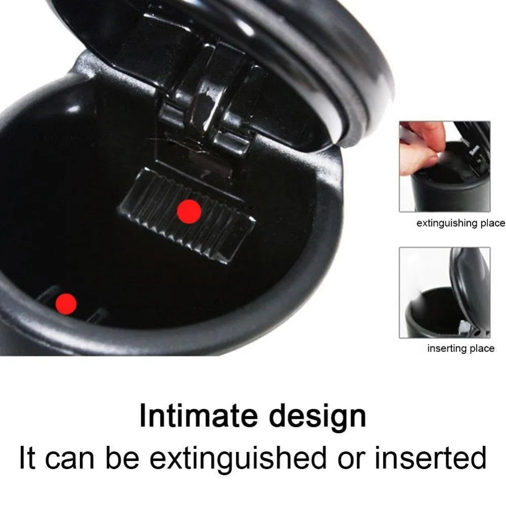 Car Trash Can - Flame Retardant Material Compact Storage Bucket with Lid - ZOOMNSTORE