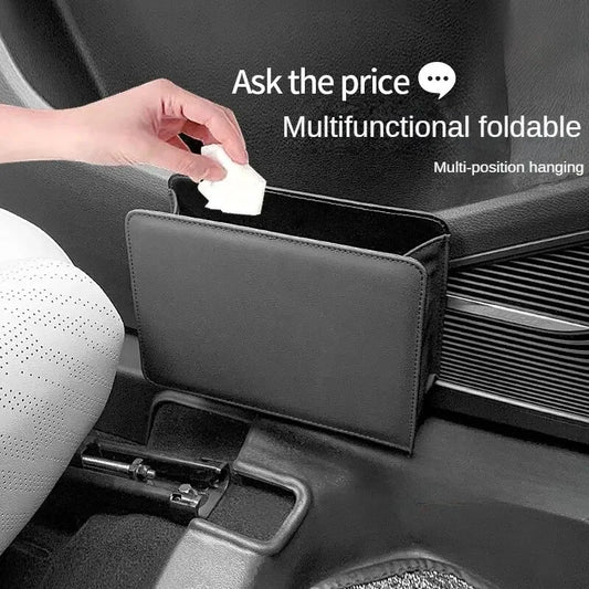 Car Trash Can – Foldable Car Storage Box & Seat Back Organizer Bag - ZOOMNSTORE