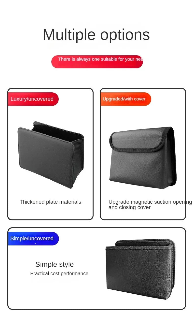 Car Trash Can – Foldable Car Storage Box & Seat Back Organizer Bag - ZOOMNSTORE