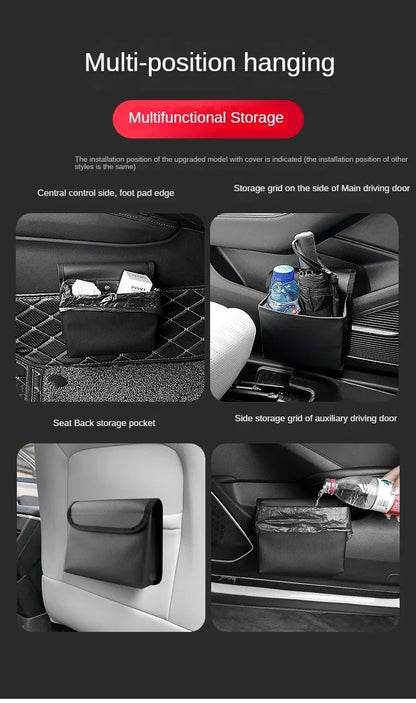 Car Trash Can – Foldable Car Storage Box & Seat Back Organizer Bag - ZOOMNSTORE