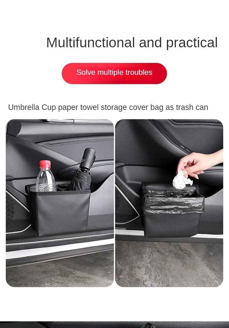 Car Trash Can – Foldable Car Storage Box & Seat Back Organizer Bag - ZOOMNSTORE
