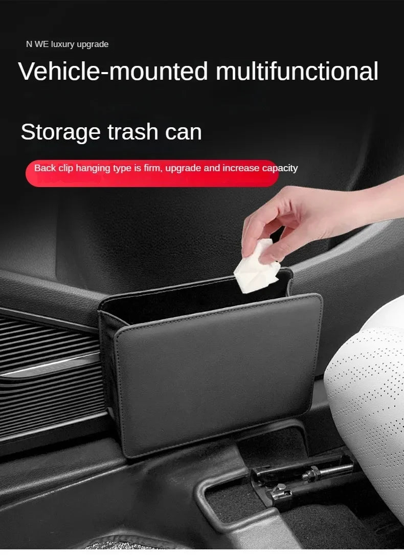 Car Trash Can – Foldable Car Storage Box & Seat Back Organizer Bag - ZOOMNSTORE