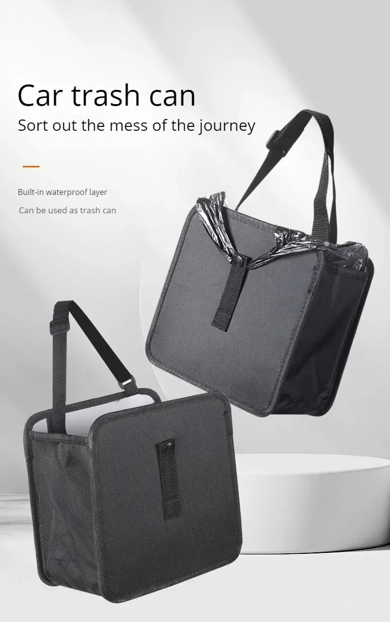 Car Trash Can – Folding Portable Waterproof Seat Back Organizer Bag - ZOOMNSTORE