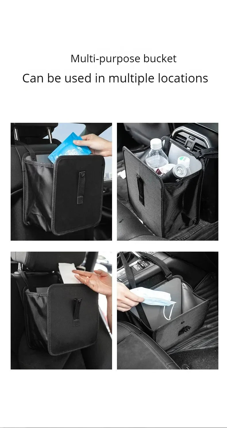 Car Trash Can – Folding Portable Waterproof Seat Back Organizer Bag - ZOOMNSTORE
