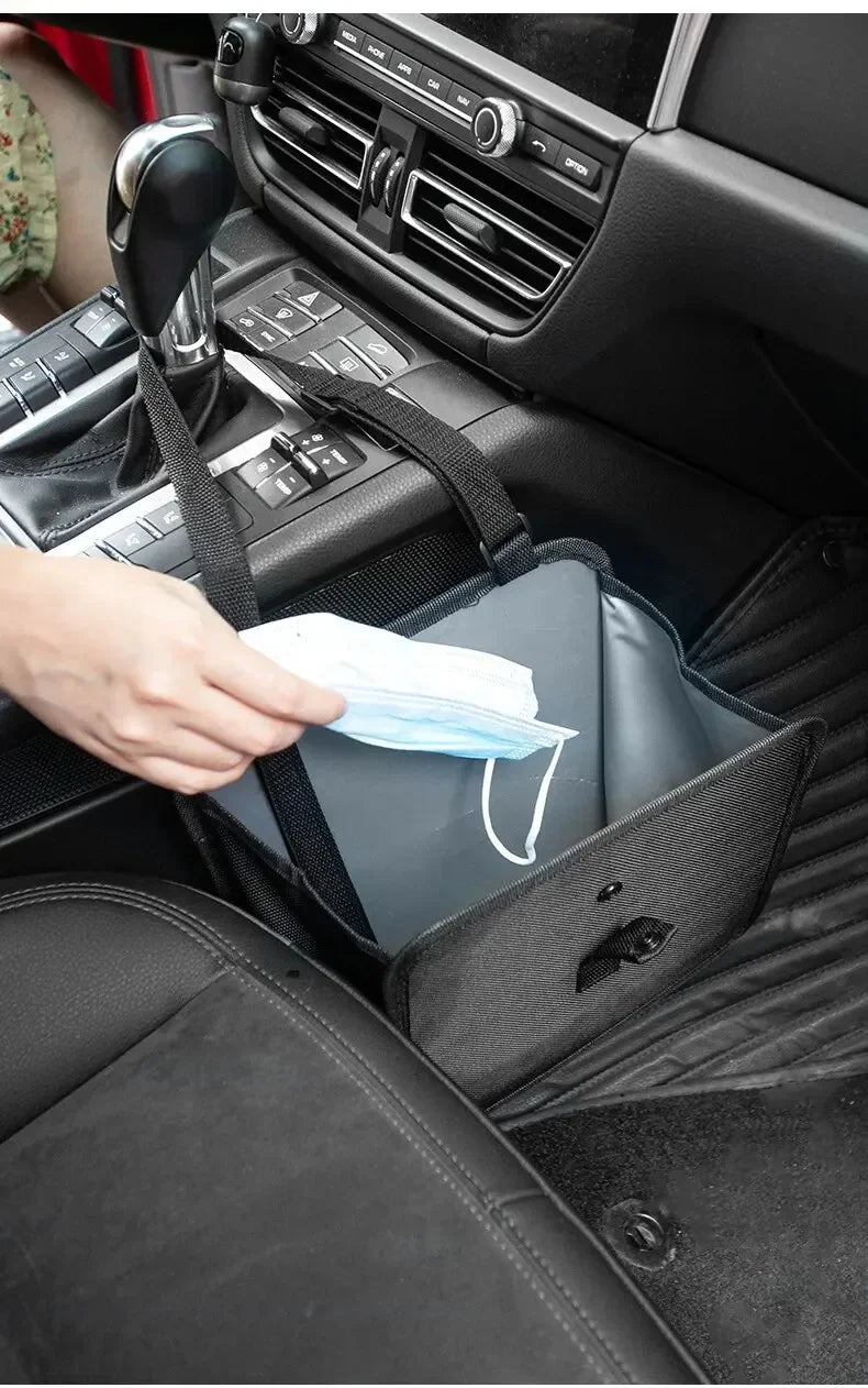 Car Trash Can – Folding Portable Waterproof Seat Back Organizer Bag - ZOOMNSTORE