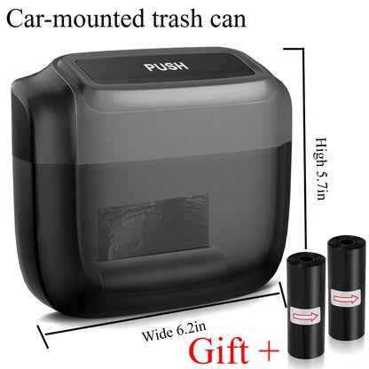 Car Trash Can – Hanging Car Storage Box with Built-In Trash Bag | ABS Plastic - ZOOMNSTORE
