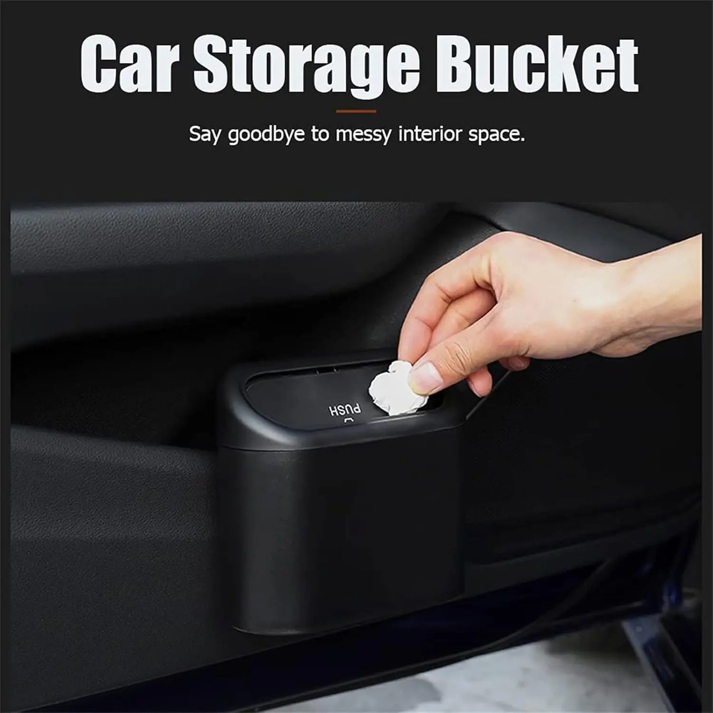 Car Trash Can - Leakproof Auto Trash Container with Lid | Portable Vehicle Garbage Bin - ZOOMNSTORE