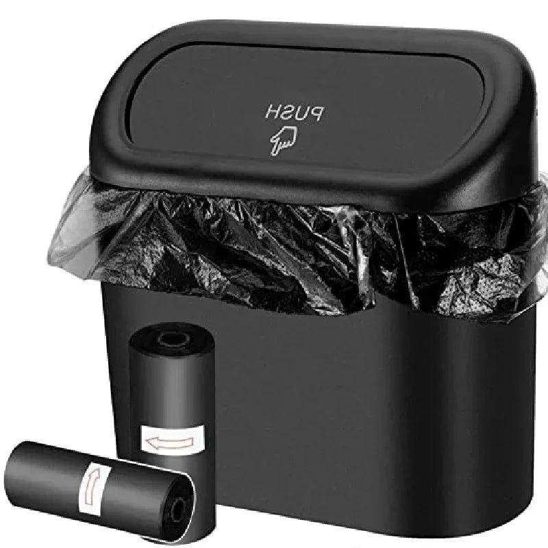 Car Trash Can - Leakproof Auto Trash Container with Lid | Portable Vehicle Garbage Bin - ZOOMNSTORE