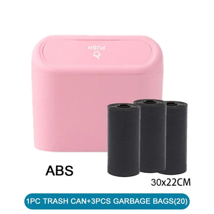Car Trash Can - Leakproof Auto Trash Container with Lid | Portable Vehicle Garbage Bin - ZOOMNSTORE