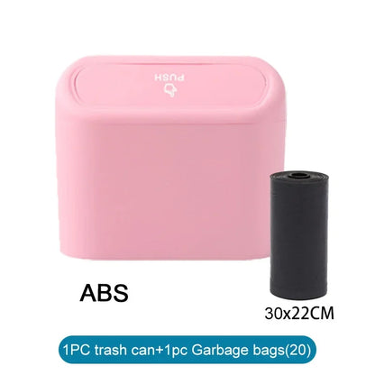 Car Trash Can - Leakproof Auto Trash Container with Lid | Portable Vehicle Garbage Bin - ZOOMNSTORE