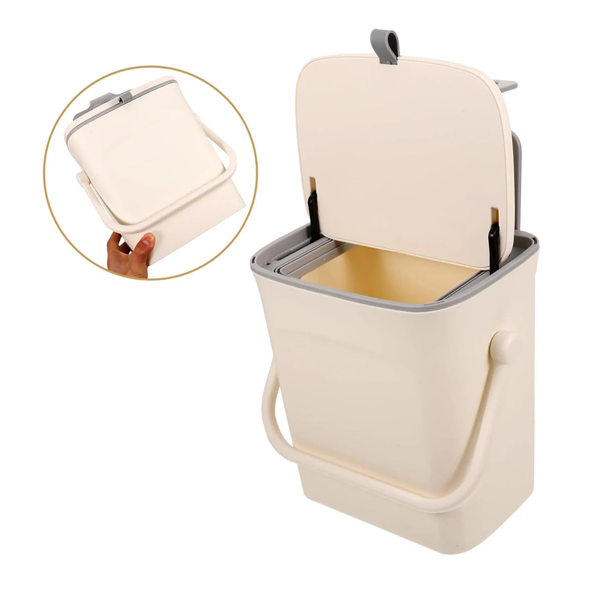 Car Trash Can With Mobile Phone Holder - 5L Rear Seat Storage Box With Lid - ZOOMNSTORE