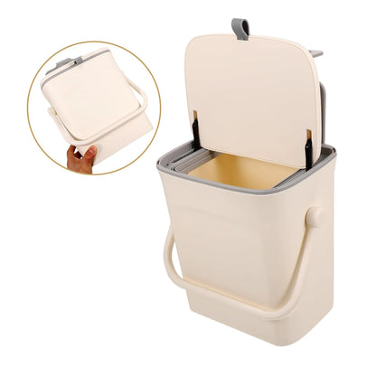 Car Trash Can With Mobile Phone Holder - 5L Rear Seat Storage Box With Lid - ZOOMNSTORE