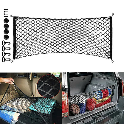 Car Trunk Cargo Net – Durable Nylon Elastic Mesh Storage Organizer for SUV Truck - ZOOMNSTORE
