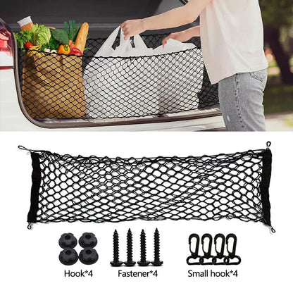 Car Trunk Cargo Net – Durable Nylon Elastic Mesh Storage Organizer for SUV Truck - ZOOMNSTORE
