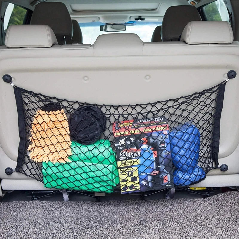 Car Trunk Cargo Net – Durable Nylon Elastic Mesh Storage Organizer for SUV Truck - ZOOMNSTORE