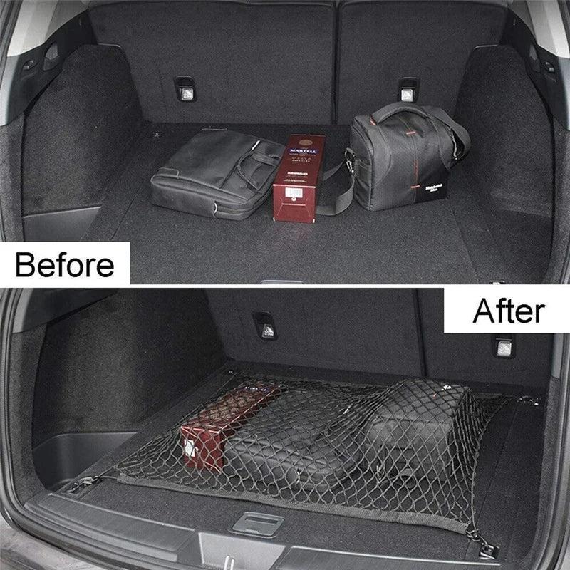 Car Trunk Cargo Net – Durable Nylon Elastic Mesh Storage Organizer for SUV Truck - ZOOMNSTORE