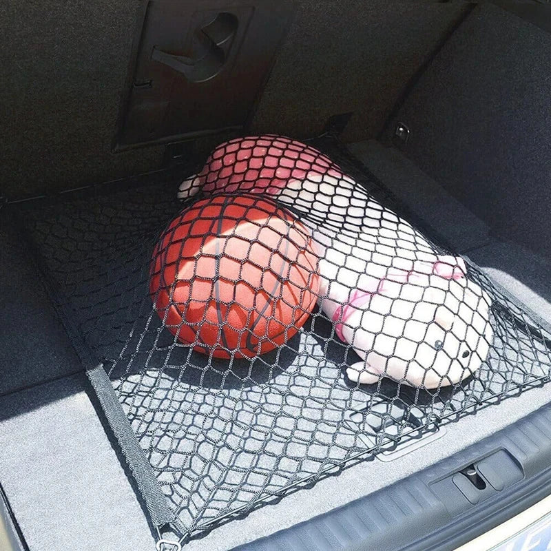 Car Trunk Cargo Net – Durable Nylon Elastic Mesh Storage Organizer for SUV Truck - ZOOMNSTORE