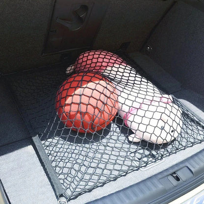Car Trunk Cargo Net – Durable Nylon Elastic Mesh Storage Organizer for SUV Truck - ZOOMNSTORE