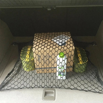 Car Trunk Cargo Net – Durable Nylon Elastic Mesh Storage Organizer for SUV Truck - ZOOMNSTORE