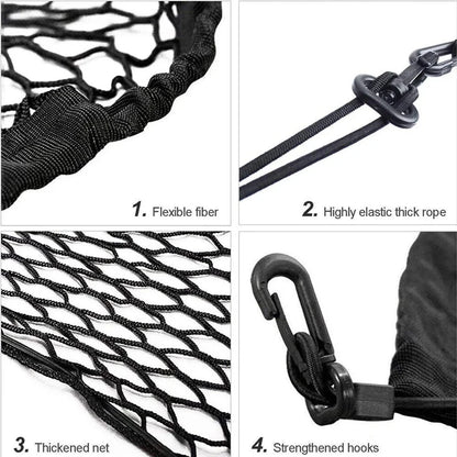 Car Trunk Cargo Net – Durable Nylon Elastic Mesh Storage Organizer for SUV Truck - ZOOMNSTORE