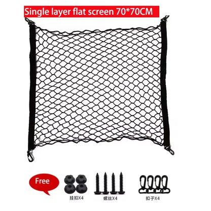 Car Trunk Cargo Net – Durable Nylon Elastic Mesh Storage Organizer for SUV Truck - ZOOMNSTORE