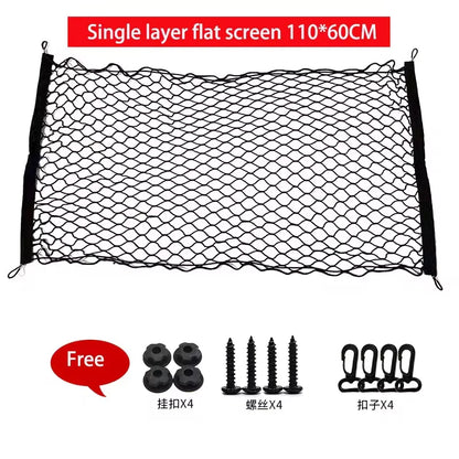 Car Trunk Cargo Net – Durable Nylon Elastic Mesh Storage Organizer for SUV Truck - ZOOMNSTORE